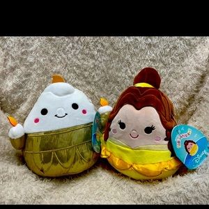 Squishmallows Disney Princess Belle and Lumiere 7” stuffed plush